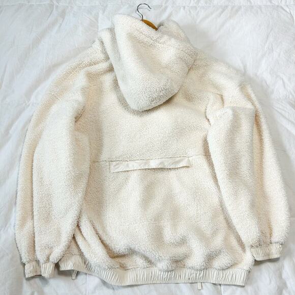Free People FP Movement Was She Fuzzy Sherpa White Cream Hoodie Pullover Sz S - Picture 11 of 12